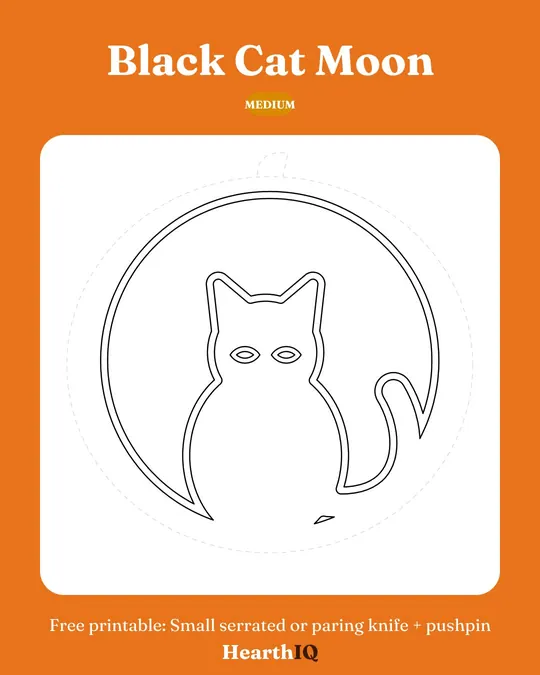 Black Cat Moon stencil preview