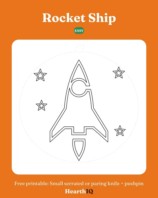 Rocket Ship stencil preview
