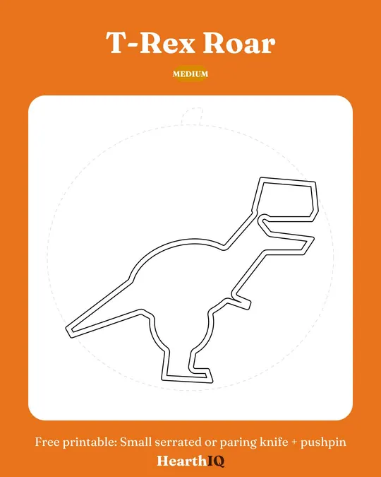 T-Rex Roar stencil preview
