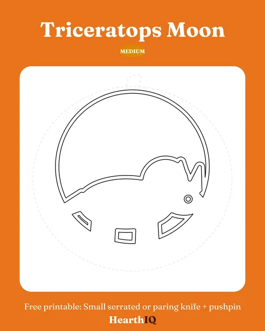 Triceratops Moon stencil preview
