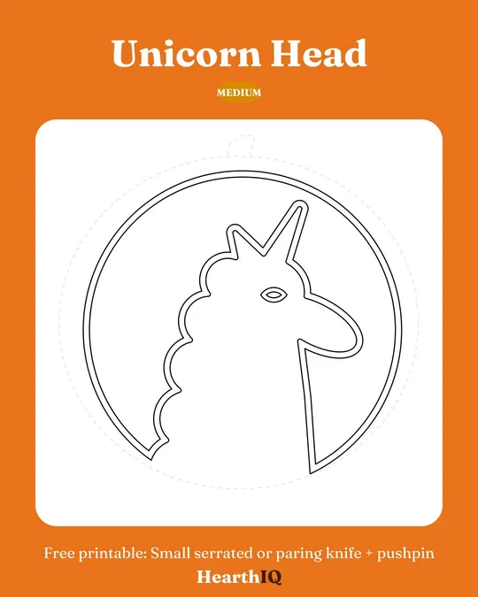 Unicorn Head stencil preview